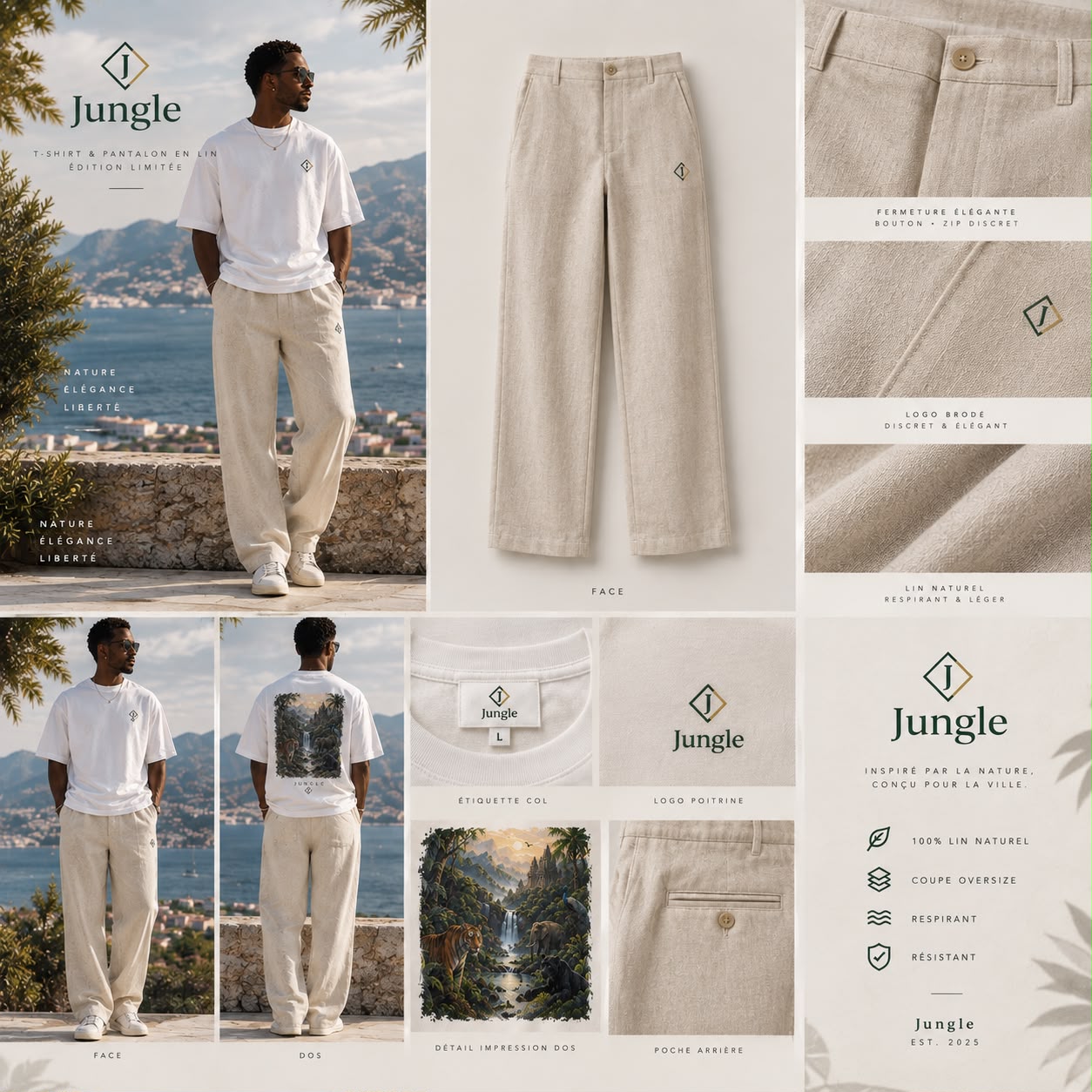 Pantalon Lin Jungle